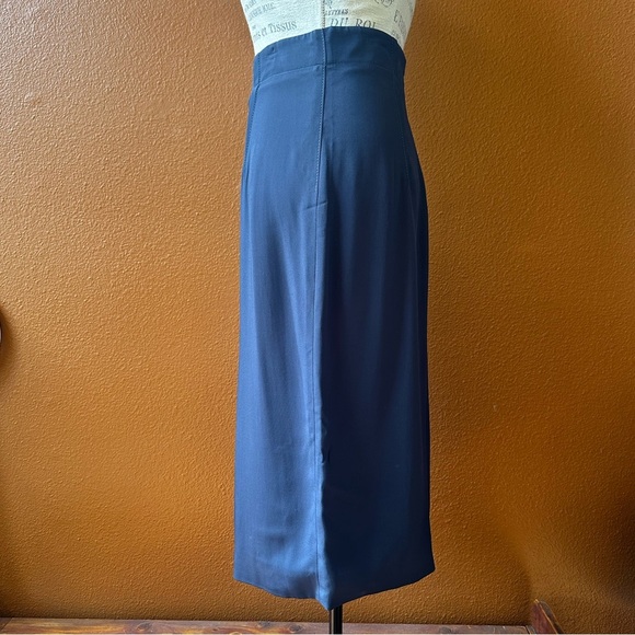 Cushnie High Waist Pencil Skirt In Navy Blue Size 12 Amazing Condition! - Picture 10 of 11